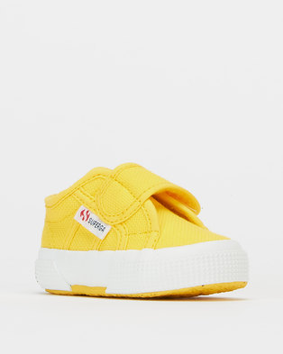 Photo of Superga Infants Classic Sunflower Adhesive Strap Canvas Sneakers Yellow