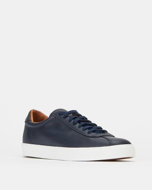 Photo of Superga Luxury Leather Tennis Classic Sneakers Navy