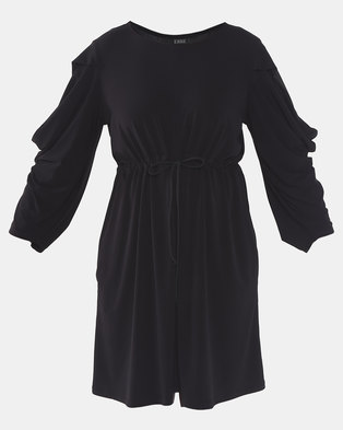 Photo of Erre Power Sleeve Casual Dress Black