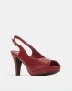 Urban Zone Open Toe Slingback Platforms Red Photo