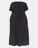 Utopia Button Through Flounce Dress Black Photo