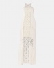 Utopia Maxi Dress With Crochet Trim Cream Photo