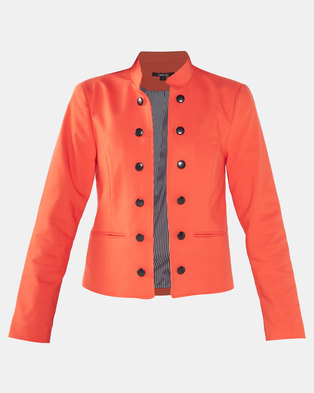 Photo of cath.nic By Queenspark Military Styled Woven Jacket Orange