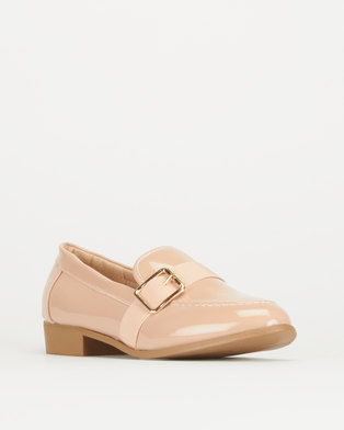 Photo of Legit Loafer With Petersham Overlay And Gold Buckle Blush