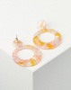 You I You & I Statement Circle Drop Earrings Mustard Photo