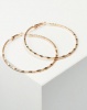 You I You & I Large Hammered Hoop Earrings Rose Gold-tone Photo
