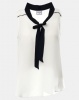 Contempo Top With Contrast Tie Ivory Shell Photo
