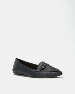 Photo of Legit Loafer With Overlay And D Ring Detail Black