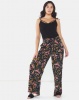 Brave Soul Printed Wide Leg Pants Navy Floral Photo