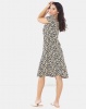 Brave Soul Midi Dress With Short Sleeves Yellow Floral Photo