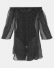 Brave Soul Off The Shoulder Beach Dress Black Dot Photo