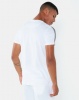 Brave Soul Crew Neck T-Shirt With Check Tape Detail White Photo