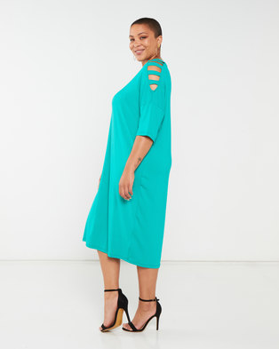 Photo of Slick Plus Chanti Slate Sleeve Dress Jade