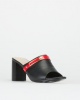 Queenspark Contrast Belt Buckle Detail High Heels Black Photo