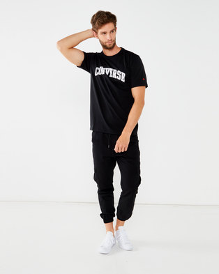 Photo of Converse Collegiate Text SS Tee Black
