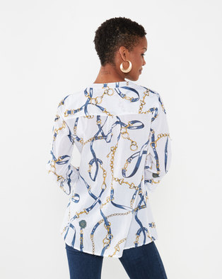 Photo of Queenspark Chain Print Voile Woven Shirt Multi