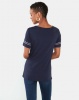 Queenspark Stitch Detail Short Sleeve Core Knit Top Navy Photo