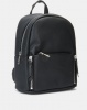 New Look Dahlia Zip Pocket Mini Curve Backpack Black Photo
