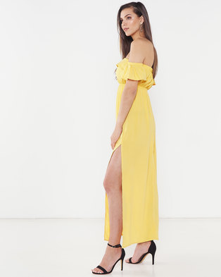 Photo of Legit Bardot Maxi Dress Mustard
