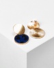Utopia Drop Earrings Gold & Leopard Print Grey Photo