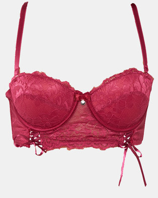 Photo of Sissy Boy Non Padded Multiway Bra with Detachable Straps Berry