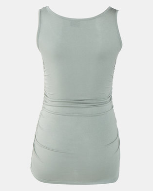 Photo of Cherry Melon Tank Top With Side Detail Sage