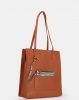 BELLINI Leather Tote Bag Tan Photo