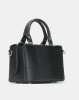 BELLINI Leather Faux Croc Crossbody Bag Black Photo