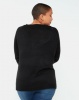 Brave Soul Plus Lace Up V-Neck Jumper Black Photo