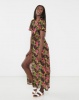 Brave Soul Short Sleeve Long Length Beach Cover Up Black Photo