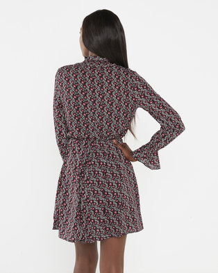 Photo of Brave Soul Long Sleeve Dress With Ruffles Multi