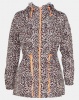 Brave Soul Trim Hooded Raincoat Leopard/Neon Orange Photo