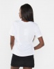 Brave Soul Tattoo Chest Print Lace Up T-Shirt White Photo