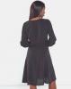 Brave Soul Long Sleeve Button Through Dress Black Photo