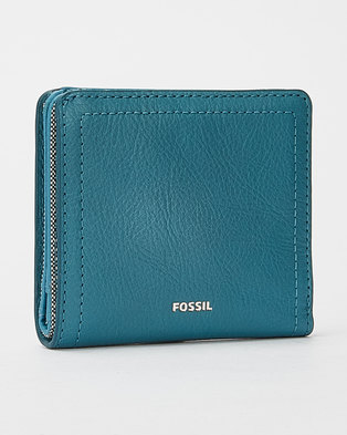 Photo of Fossil Logan Leather Bifold Wallet Blue