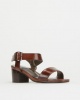 Pierre Cardin Block Heel Sandals Brown Photo