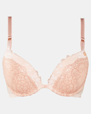 Photo of Wonderbra Lace Cleavage Bra Pale Peony/Rose Gold