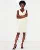 City Goddess London Bardot Pleated Midi Dress Lemon Photo