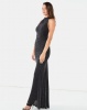 City Goddess London Halter Neck Glitter Maxi Dress Black Photo