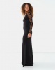City Goddess London Long Sleeved Floral Embroidered Maxi Dress Black Photo