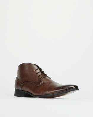 Photo of Gino Paoli Aniline Lace Up Boots Brown