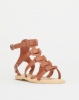 Utopia Leather Gladiator Sandals Tan Photo