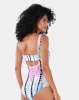 Paige Smith Tie Dye Basic Band Bodysuit Blue/Pink Photo