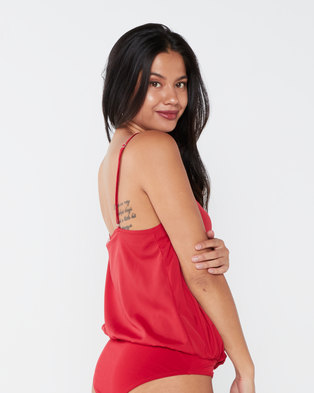Photo of Paige Smith Bubble Camisole Bodysuit Red