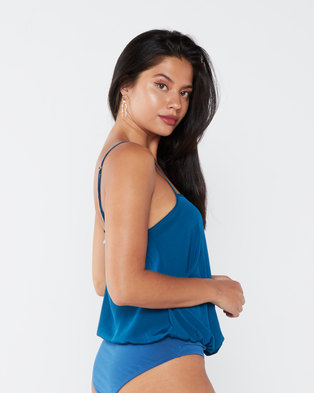 Photo of Paige Smith Bubble Camisole Bodysuit Teal
