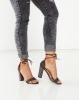Legit S19 Embellished Block Heel Lace Up Sandals Charcoal Photo