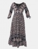 Revenge 3/4 Sleeve Maxi Dress Black Photo