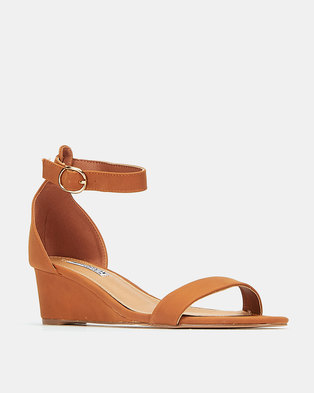 Photo of Madison Charlie Wedge Ankle Strap Tan