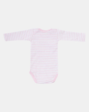 Photo of Camille Baby Stripe LS Vest Pink