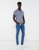 Jeep Short Sleeve Check Shirt Blue/Tan Photo